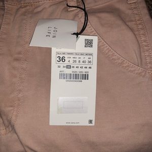 ZARA light pink cargo pants size: 4